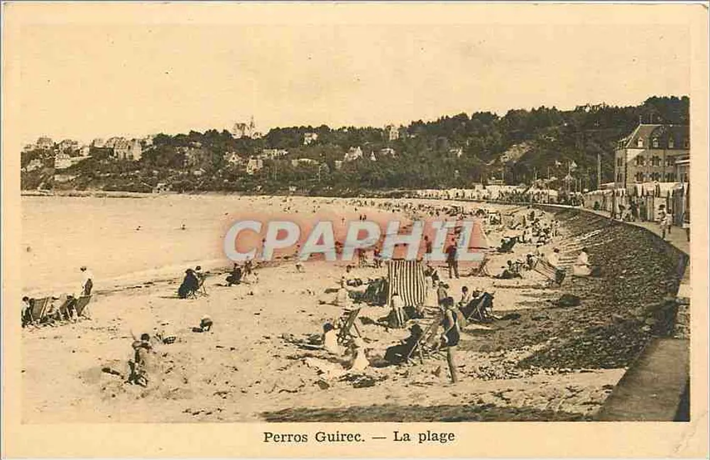 Perros Guirec — A praia — editor desconhecido - Frente