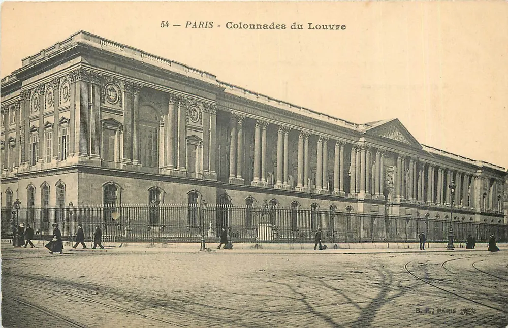 Paris - Colunatas do Louvre — B.P. PARIS 54 - Frente
