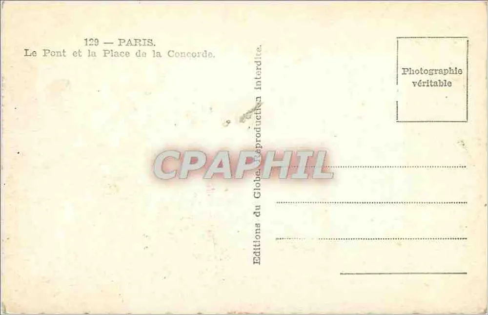 Parigi — Il Ponte e la Piazza della Concordia — Edizioni del Globo - Verso