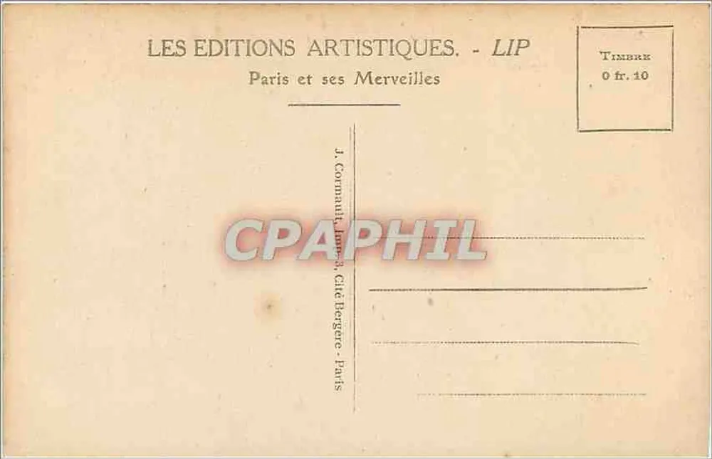 PARIS — A Câmara dos Deputados — LIP - Verso
