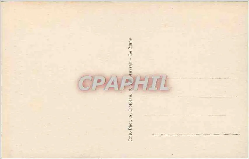 Trajes Sarthois — Pai Quéru e Senhora Chante pie — Imp. Fot. A. Delhean, La Mans - Verso