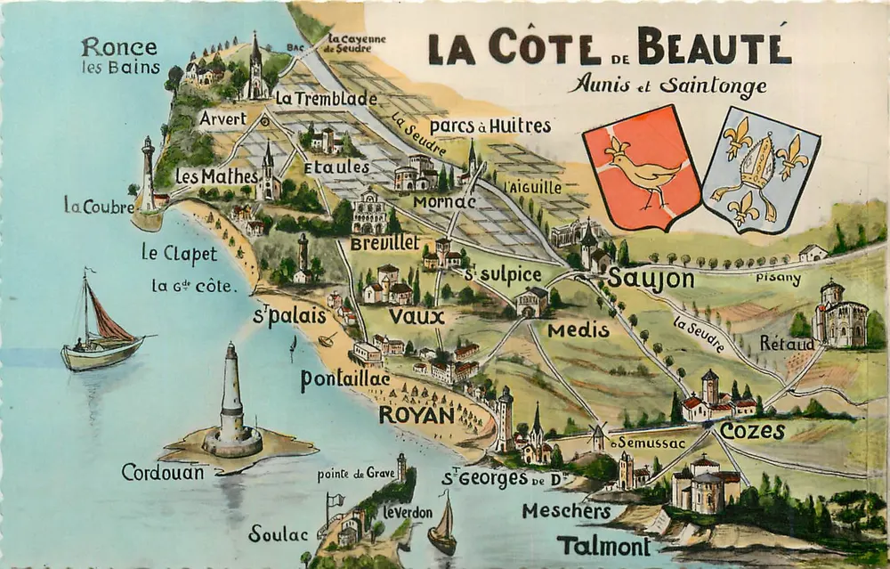 La Côte de Beauté — Aunis et Saintonge — Éditions Gilbert, Jarnac - Recto