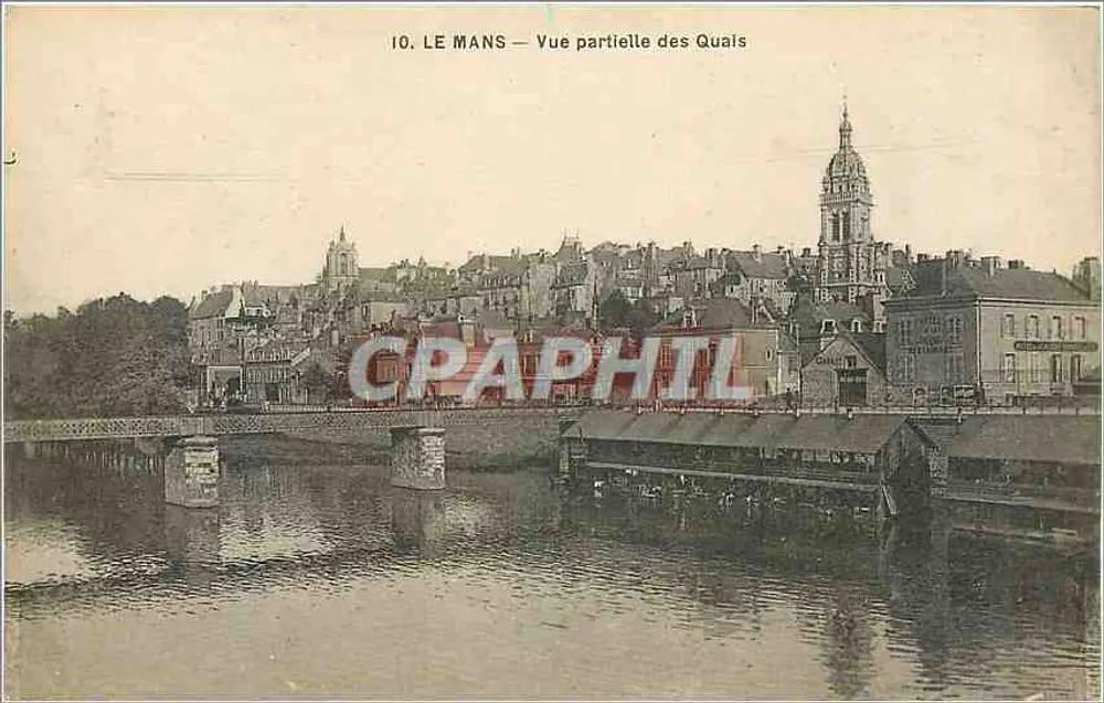 Le Mans — Vue partielle des Qualais — A. Dolbeau, Le Mans - Recto