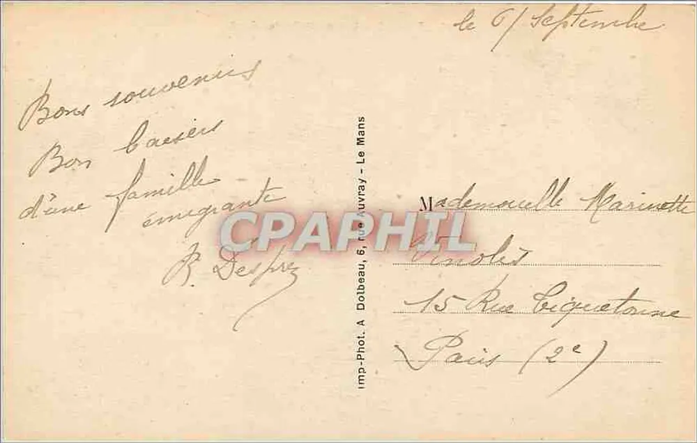 Le Mans — Vue partielle des Qualais — A. Dolbeau, Le Mans - Verso
