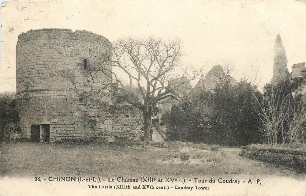 Chinon (Indre-et-Loire) — Zamek (XIII i XV wiek) — Wieża Coudray — A P. - Awers