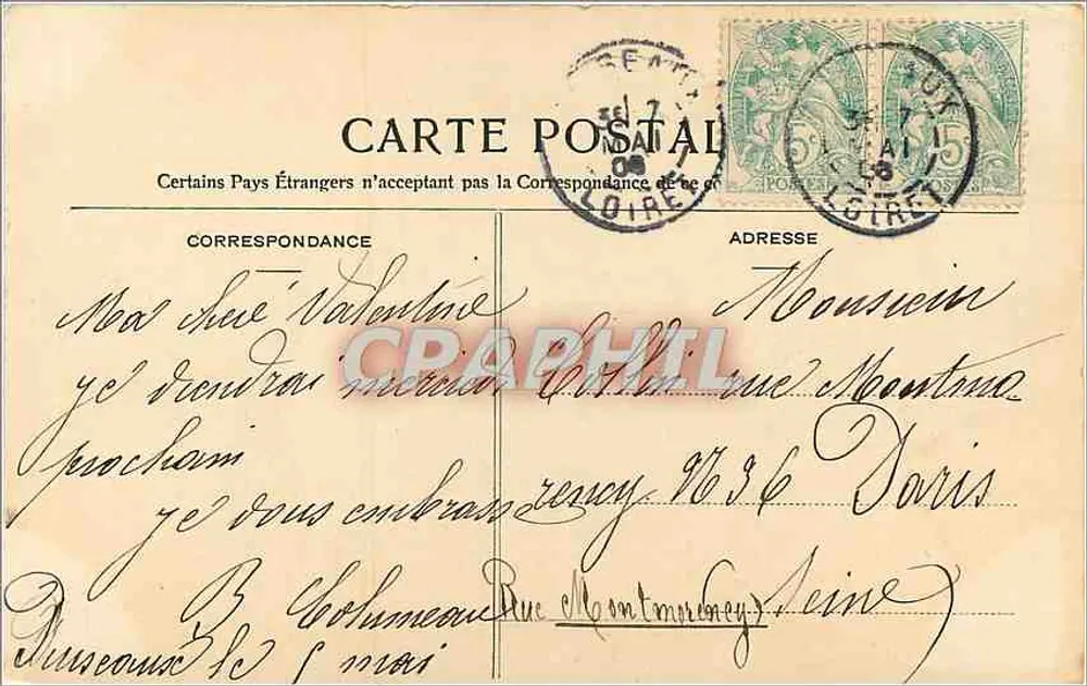 Palácio de Fontainebleau — Estátua de Diana — n°56 - Verso