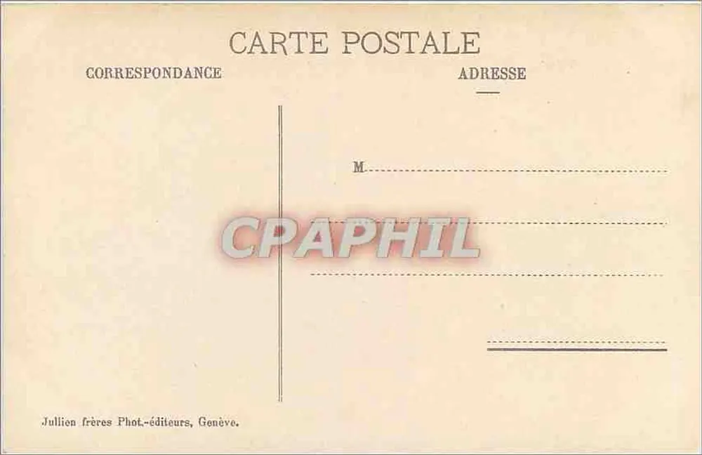 Montagnes de la Savoie prises de Territet — J.J. 7560 — Jullien frères Phot.-éditeurs, Genève - Verso