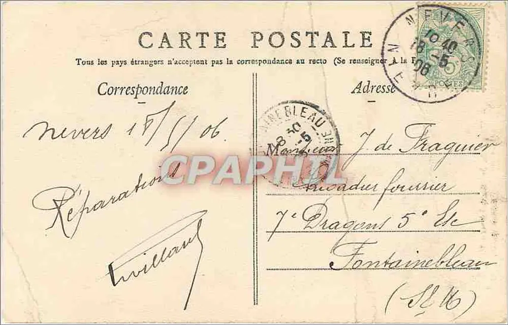 Nevers — Torre da Catedral — Edição Especial N.G. N°1 - Verso