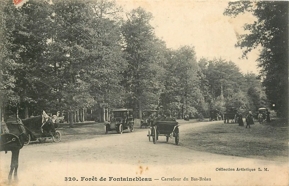 Wald von Fontainebleau — Kreuzung des Bas-Bréau — Künstlerische Sammlung L. M. n° 320 - Vorderseite