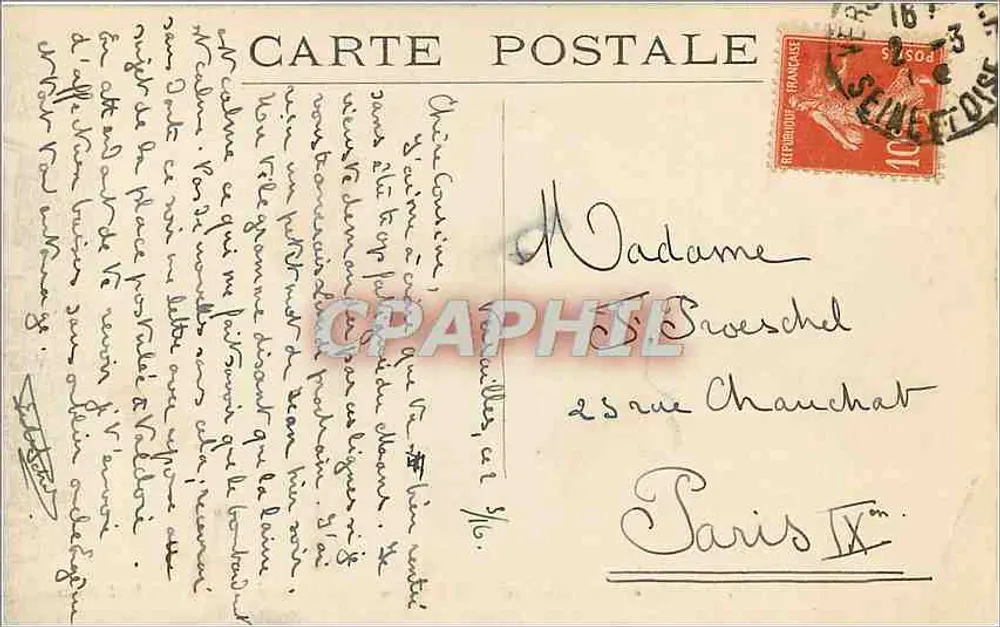 Versailles — Hameau du Petit-Trianon — La Laiterie — n° 181 - Verso