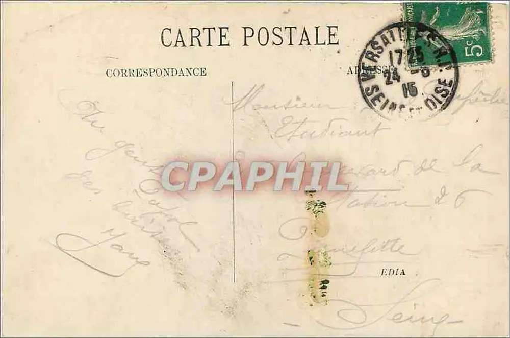 Versailles — Voiture du sacre de Charles X — n° 82 - Verso