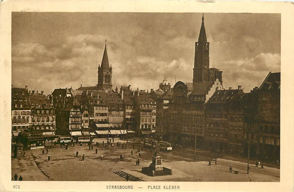 Estrasburgo — Praça Kléber — Imp. Edt. BRAUN & Cie, Estrasburgo (Haut-Rhin) n°871 - Frente