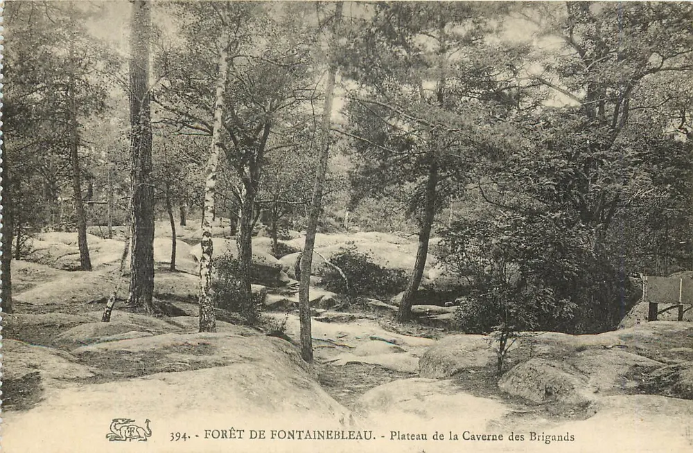 Wald von Fontainebleau — Plateau der Höhle der Brigands — Serie 394 - Vorderseite