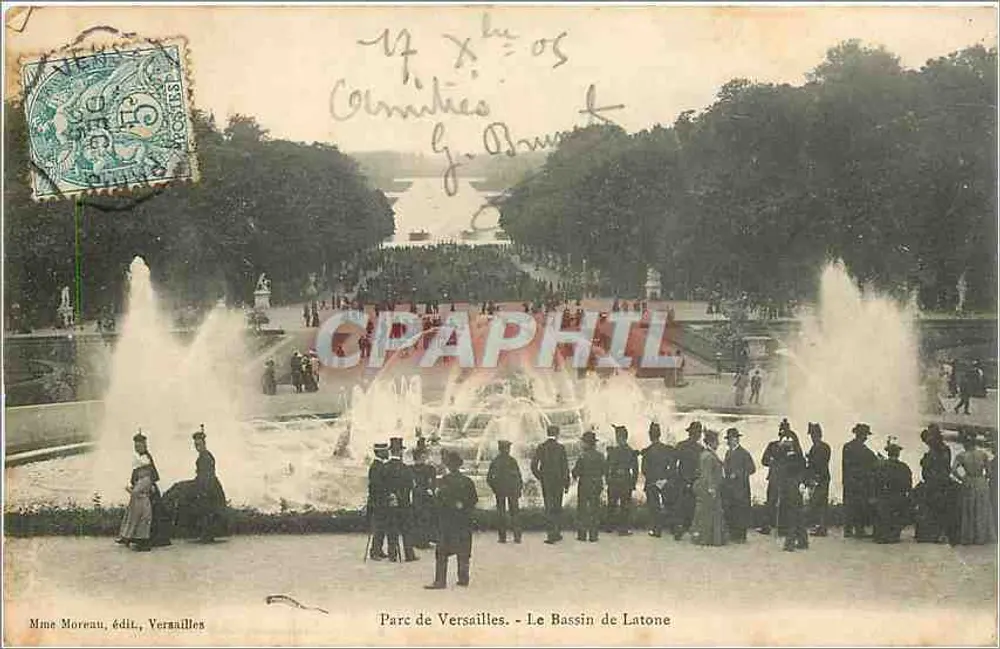Parc de Versailles - Le Bassin de Latone — Mme Moreau, édit., Versailles - Recto