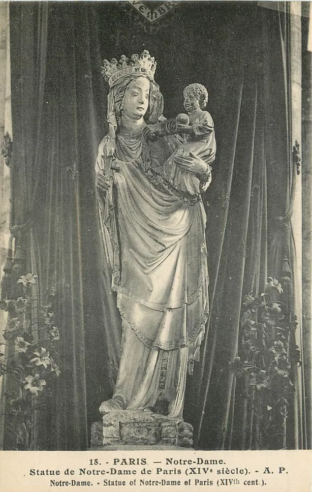 Statue de Notre-Dame de Paris — XIVe siècle — A. P. - Recto