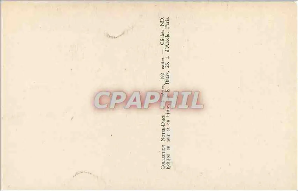 Paris — Portail de Droite de la cathédrale Notre-Dame — tympan — Éditeur E.B. n°16 - Verso