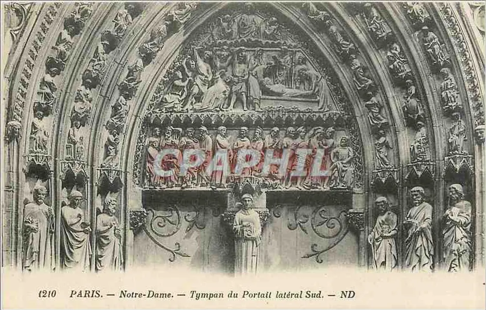 PARIS — Notre-Dame — Tympans du Portail latéral Sud — ND - Recto