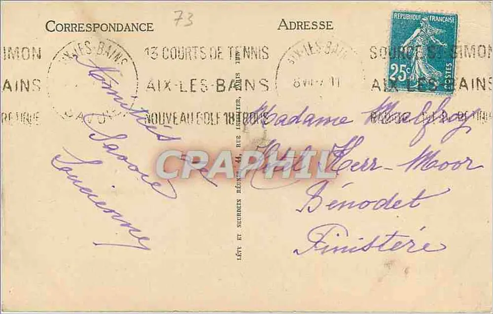 O Ponte de l'Abîme — Environs d'Aix-les-Bains — LL - Verso