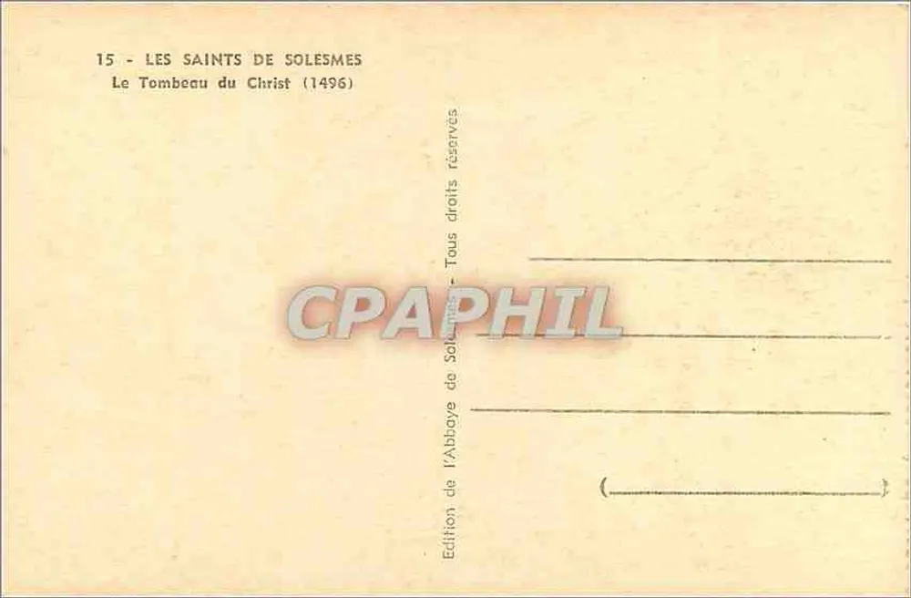 Le Tombeau du Christ — Abbaye de Solesmes — Édition de l'Abbaye (1496) - Verso