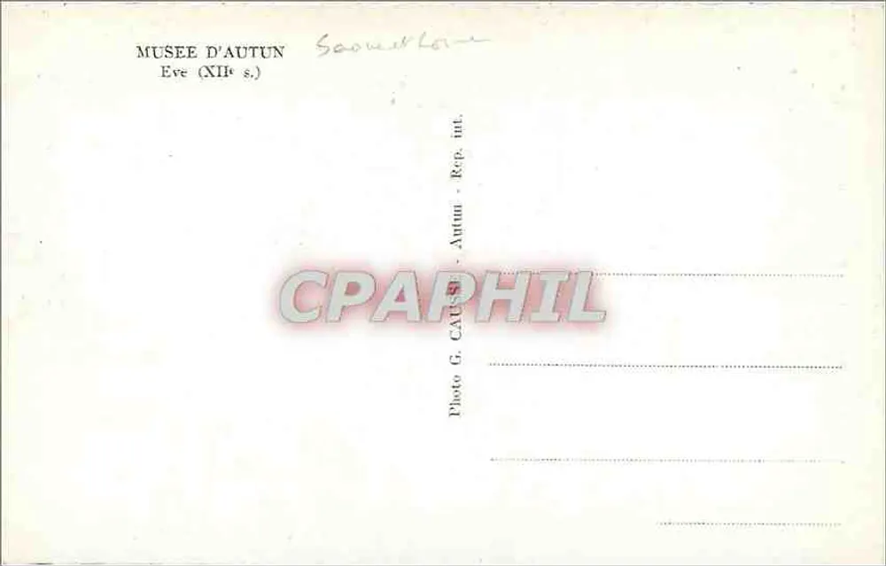 Eva — Século XII — Foto G. CAUTUN - Rep. int. - Verso