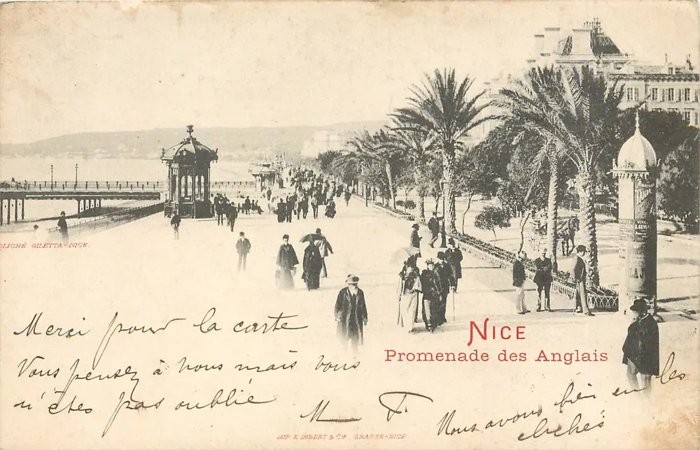 Nice - Promenade dos Ingleses — IMP. E. IMBERT & CIE, GRASSE-NICE, número de série não visível - Frente