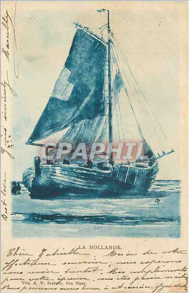 Statek żaglowy — Holandia — A. W. Seghper, Den Haag - Awers