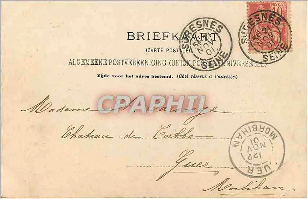 Statek żaglowy — Holandia — A. W. Seghper, Den Haag - Rewers