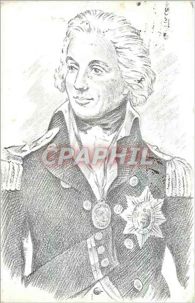 Retrato do Almirante Lord Nelson — H.M.S. Victory — editor Wellington Press, E/No. 33/G&P/275 - Frente