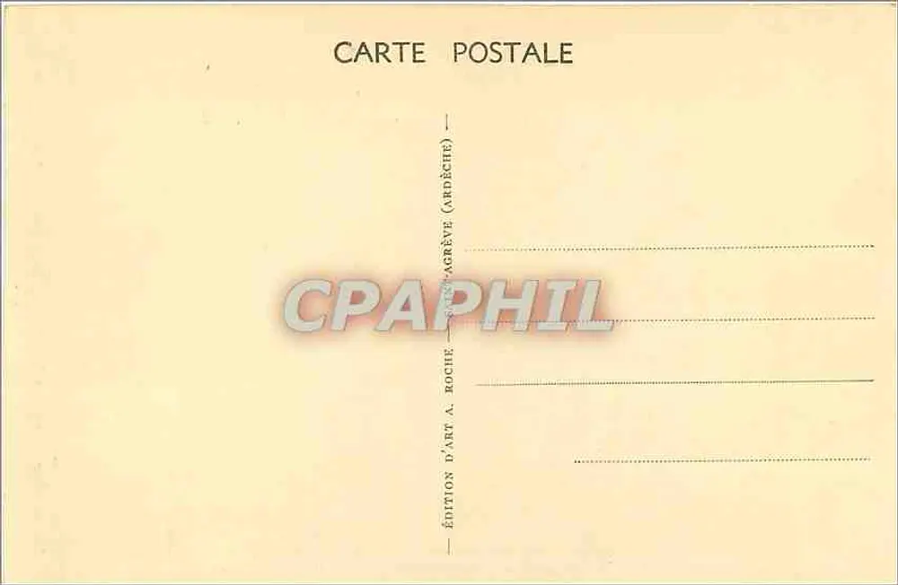 Der DOUX und Strand von RETOURTOUR, nahe LAMASTRE — (Ardèche) — Kunstausgabe A. ROCHE - Rückseite