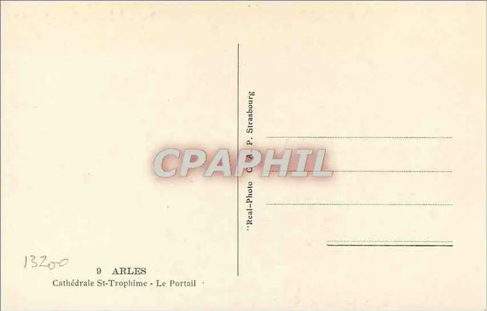 Arles - Cathédrale Saint-Trophime - Le Portail — C.A.P. Strasbourg - Verso