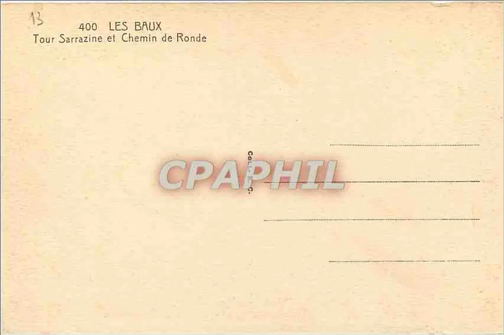 Les Baux — Tour Sarrazine et Chemin de Ronde - Verso