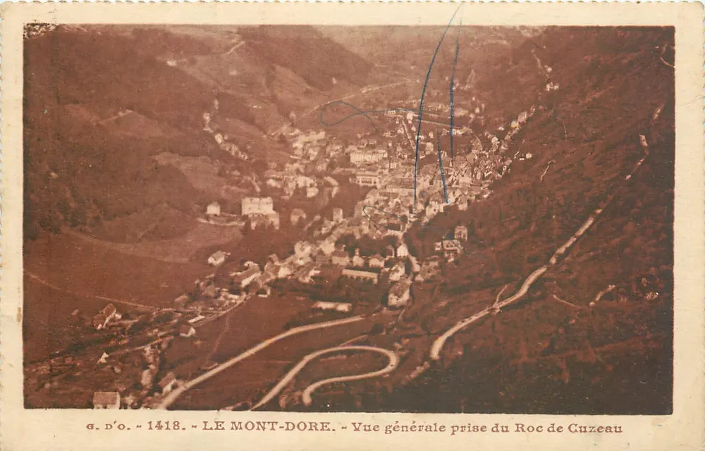 Mount-Dore — Allgemeiner Blick vom Roc de Cuzeau — g. d'o. - 1418 - Vorderseite