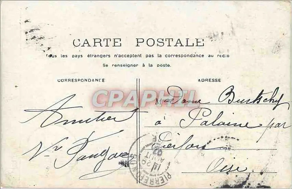Paris - Boulevard de la Madeleine — vista panorâmica com colunata — editor não identificado - Verso