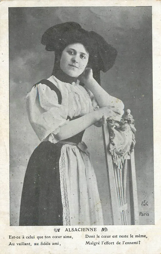 Alsacienne — Poème amoureux — PSC Paris - Recto