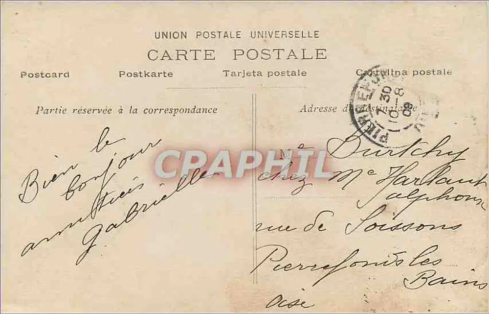 Jovem mulher com lenço — retrato de estúdio — Waléry, Paris, n°1028 - Verso