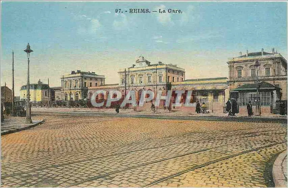 Reims — A Estação — editor Quentin, n° 97 - Frente