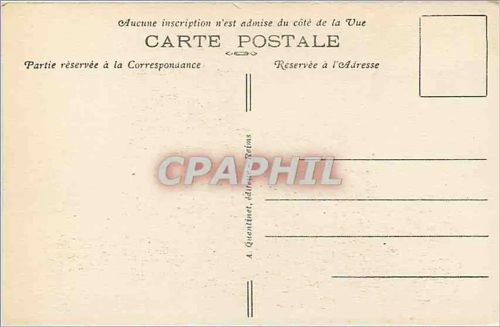 Reims — A Estação — editor Quentin, n° 97 - Verso