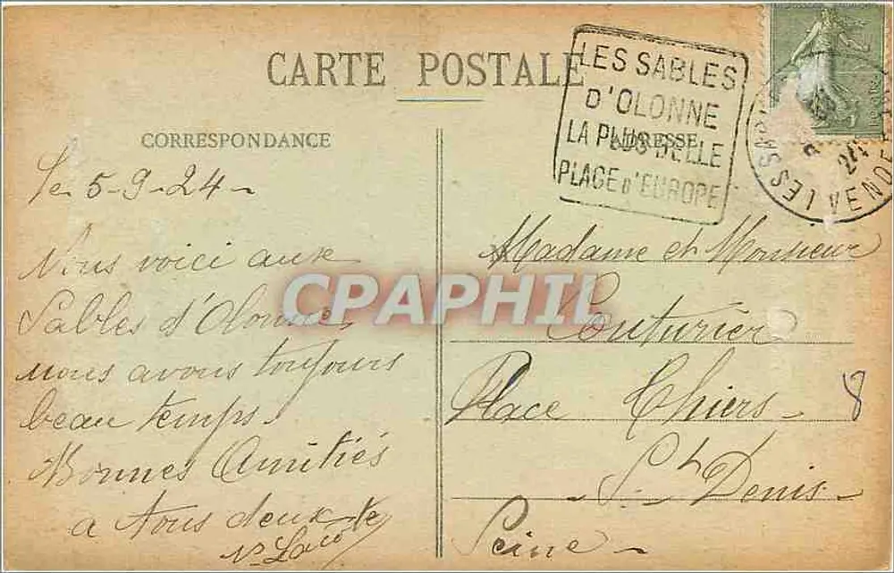Rybiarzka w Les Sables-d'Olonne — Hermann-Berlan, wydawca, nr 330 - Rewers