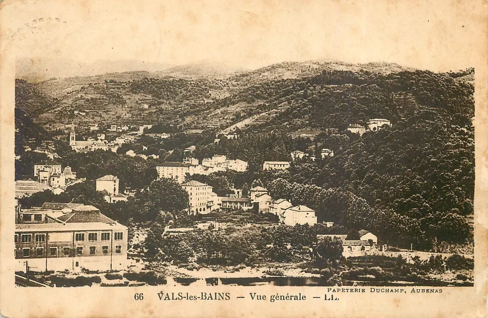 Váls-les-Bains — 전체 전경 — Papeterie Duchamp, Aubenas - 앞면