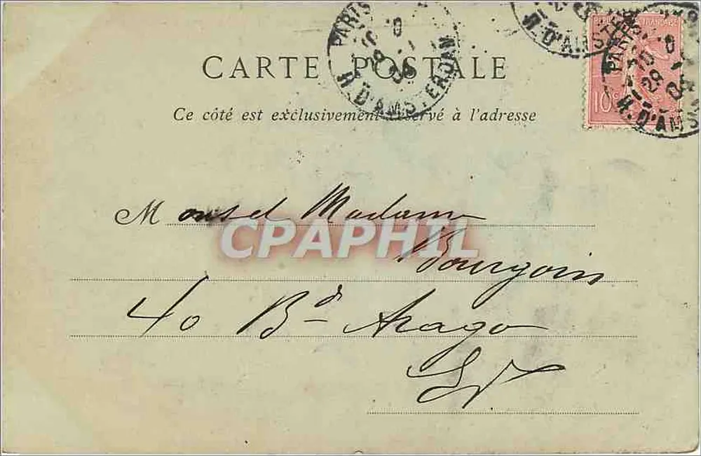 LYON. — Telegraphenamt und Rue de la Barre — Verlag ND - Rückseite