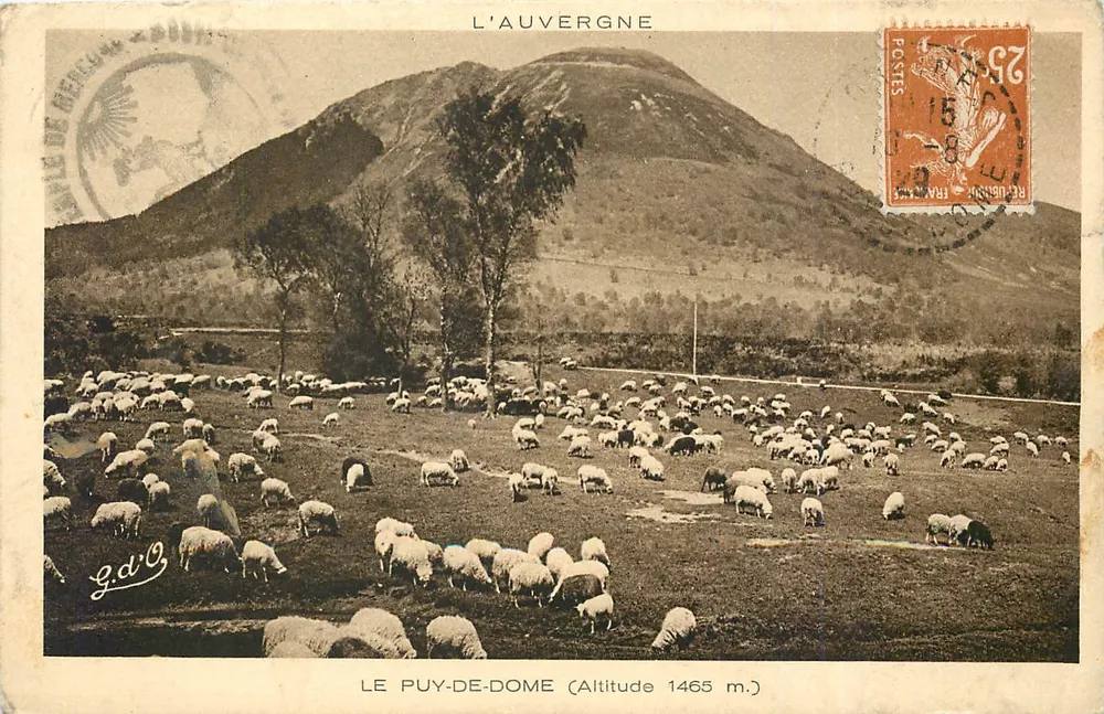 Le Puy-de-Dôme — Altitudine 1465 m. — G.d'O. — Editore Goutet, Offergues (P.-de-D.) - Recto