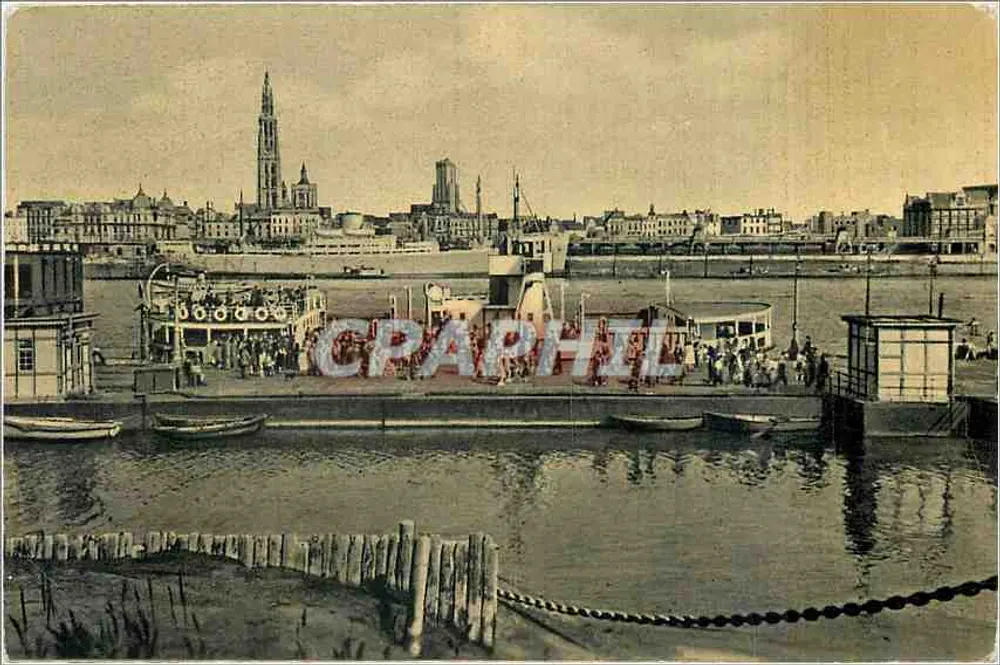 Antwerpen - Linker oever, met uitzicht op de Schelde — uitgever JC, nr. 23 - Voorkant