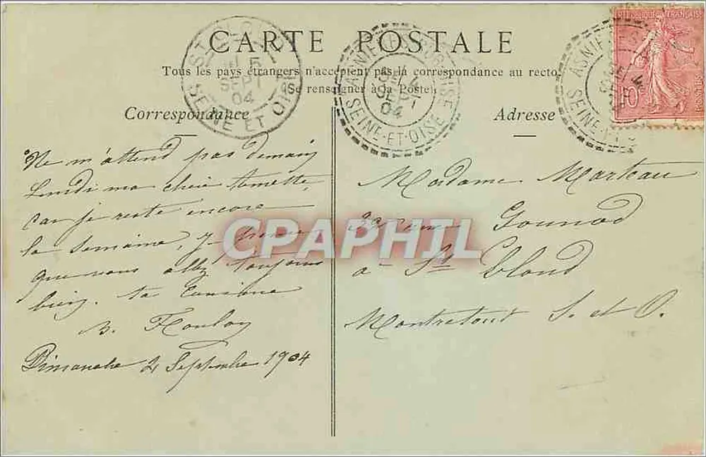Castelo de Chantilly — A Ilha do Amor — Coleções ND. Fot. - Verso