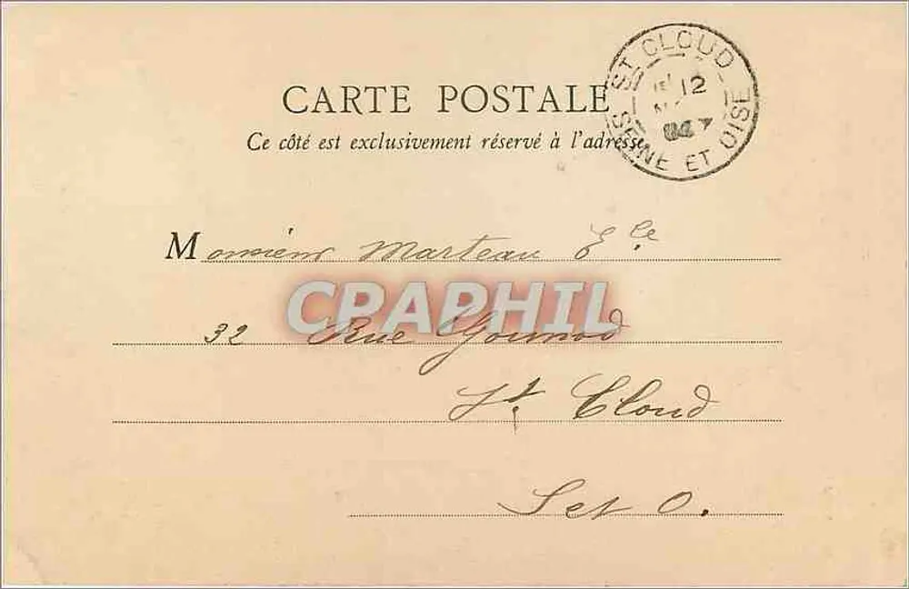 Environs de Meaux — Petit bras de l'Île des Roizes — Chemin de Mareull — éditeur Jélié - Verso