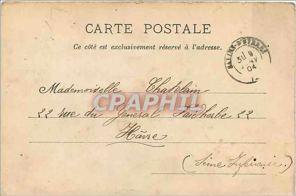 Marseille — Denkmal der Kämpfer von 1870 in den Allées Meilhan — L.H. Paris, Nr. 21 - Rückseite