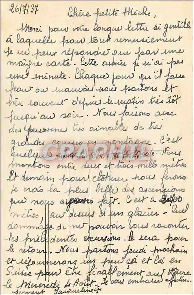 Chamonix — Teleférico de Plampraz e o Mont-Blanc — Editor A.P. - Verso