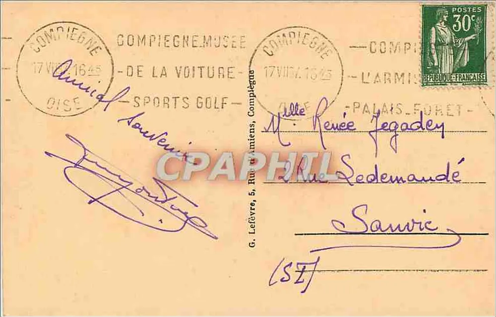 Compiègne - O Hotel de Ville — ND - Verso