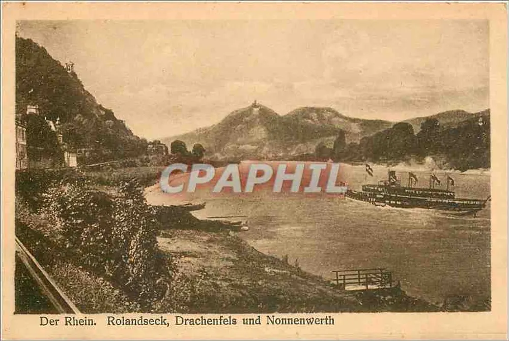 Der Rhein. Rolandseck, Drachenfels und Nonnenwerth — Verleger W. Witz — Nr. 109 - Vorderseite