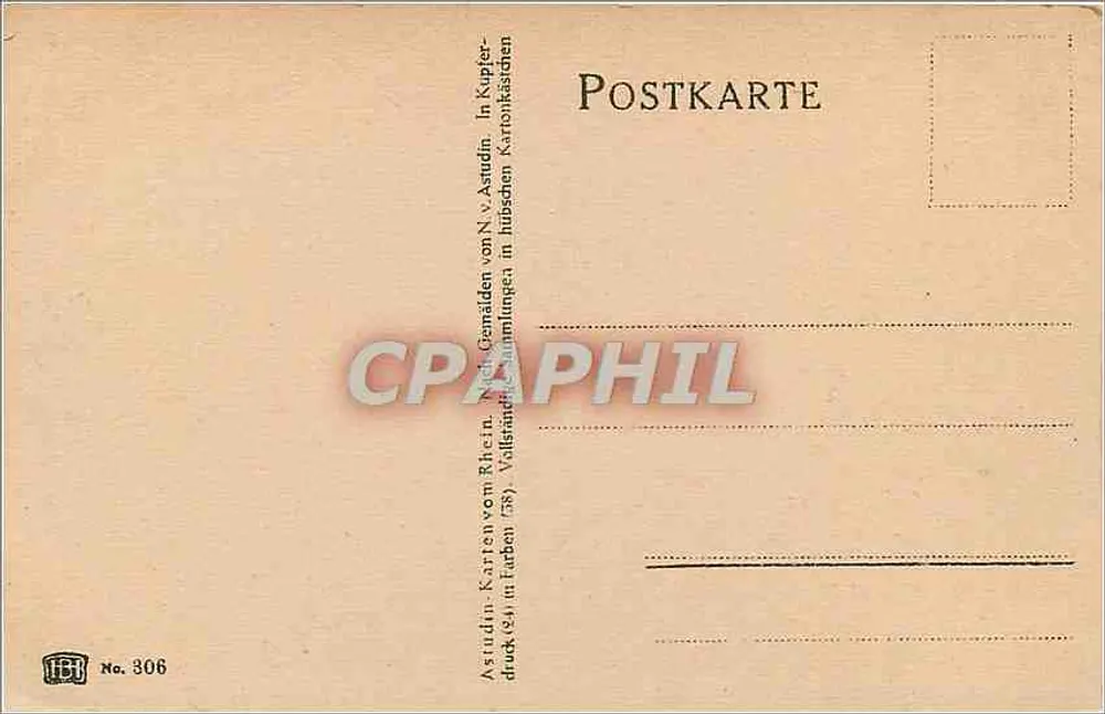 Ruínas de Rheinfels perto de St. Goar — vista do rio Reno — edição IBJ - Verso