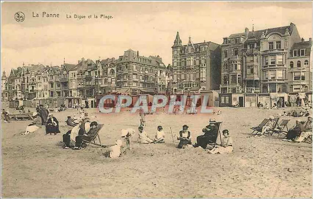 La Panne — Przylądek i plaża — Wydawca R. De Cuman-Tempère, 'Studio' La Panne - Awers